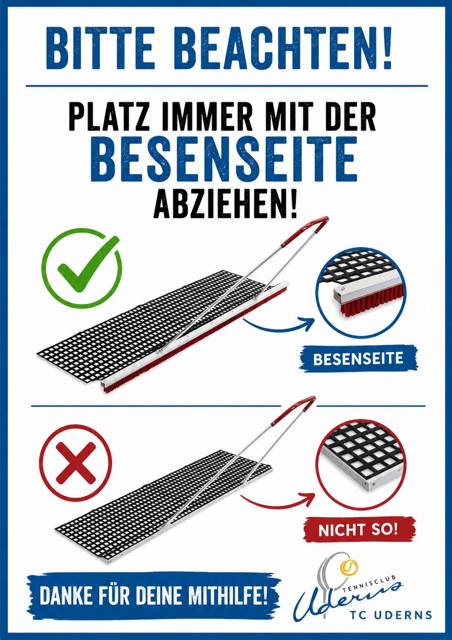 Abziehen des Platzes